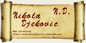 Nikola Đeković vizit kartica